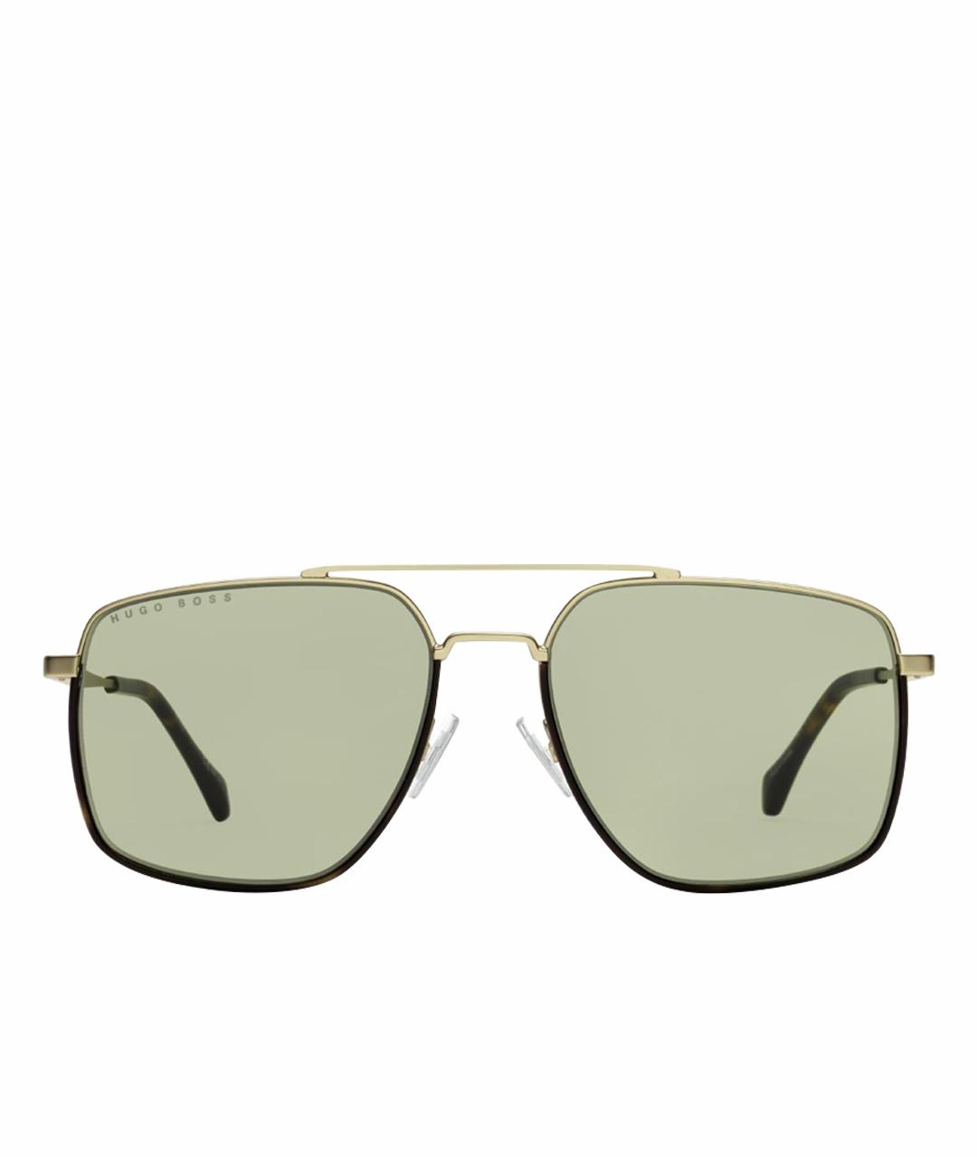 HUGO BOSS Желтые металлические солнцезащитные очки, фото 1