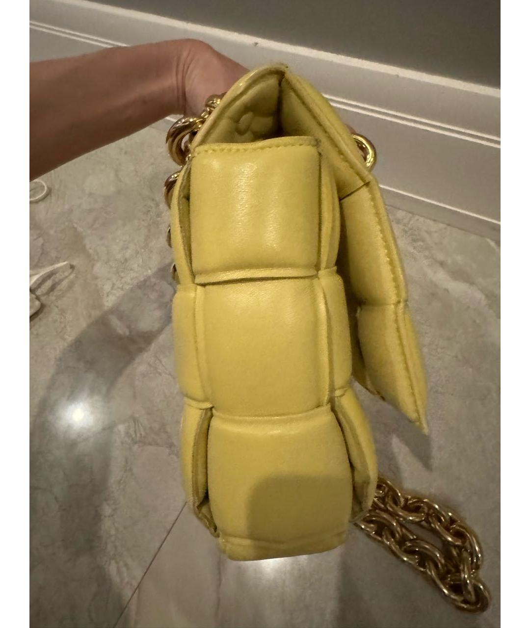 BOTTEGA VENETA Желтая кожаная сумка через плечо, фото 2