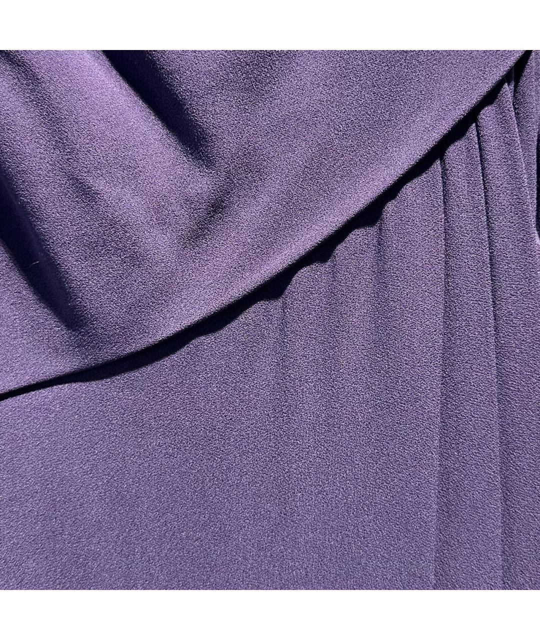 GIORGIO ARMANI Фиолетовое шелковое повседневное платье, фото 4