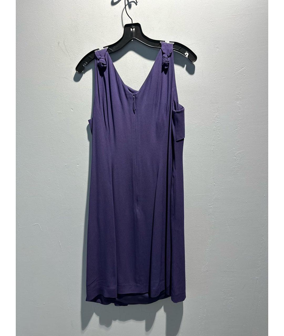 GIORGIO ARMANI Фиолетовое шелковое повседневное платье, фото 2