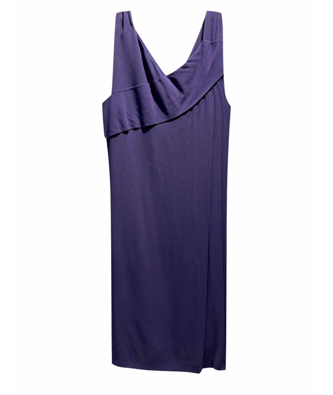 GIORGIO ARMANI Фиолетовое шелковое повседневное платье, фото 1