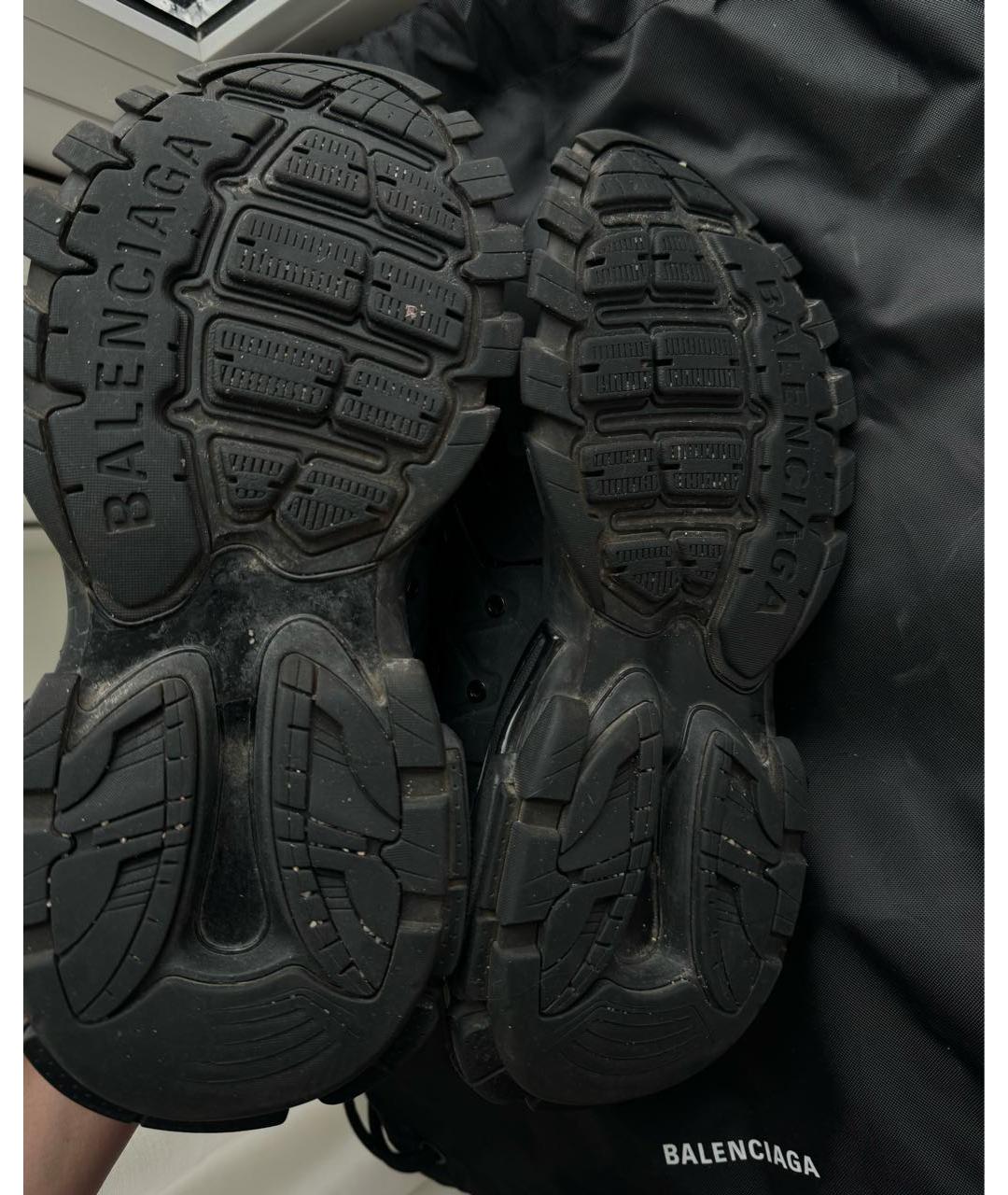 BALENCIAGA Черные кожаные кроссовки, фото 5