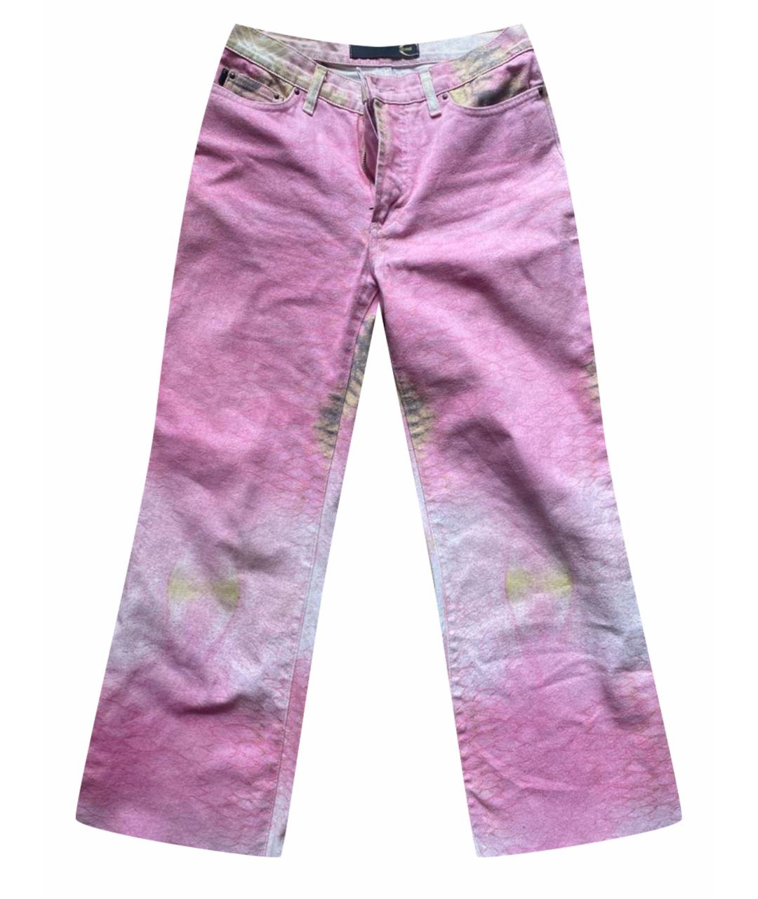CAVALLI CLASS Розовые прямые джинсы, фото 1