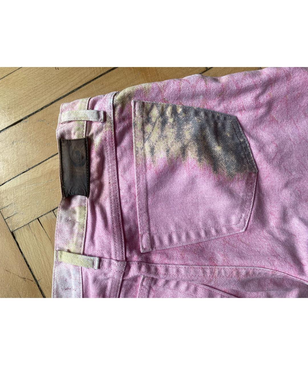 CAVALLI CLASS Розовые прямые джинсы, фото 5