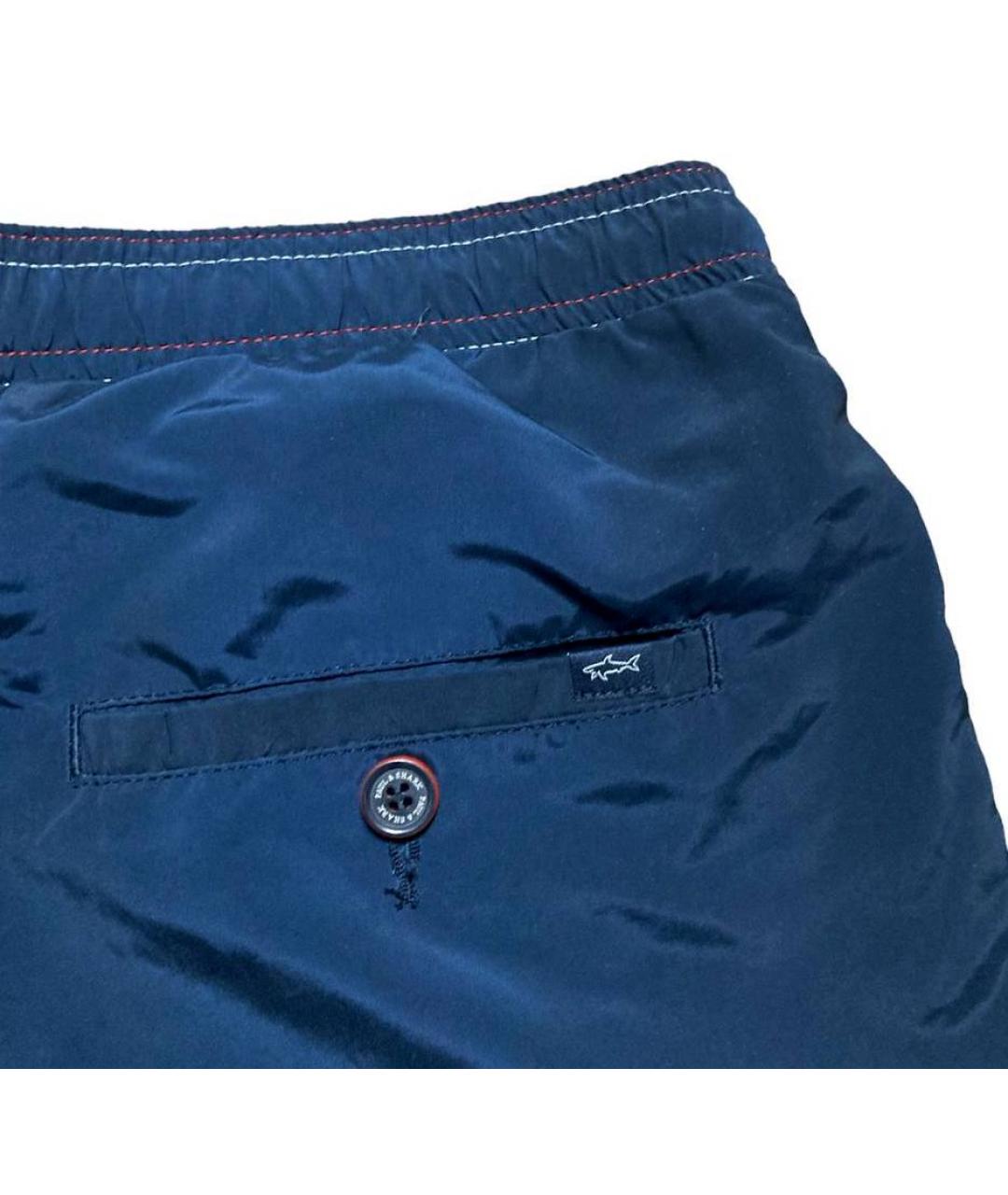 PAUL & SHARK Темно-синие полиэстеровые шорты, фото 7