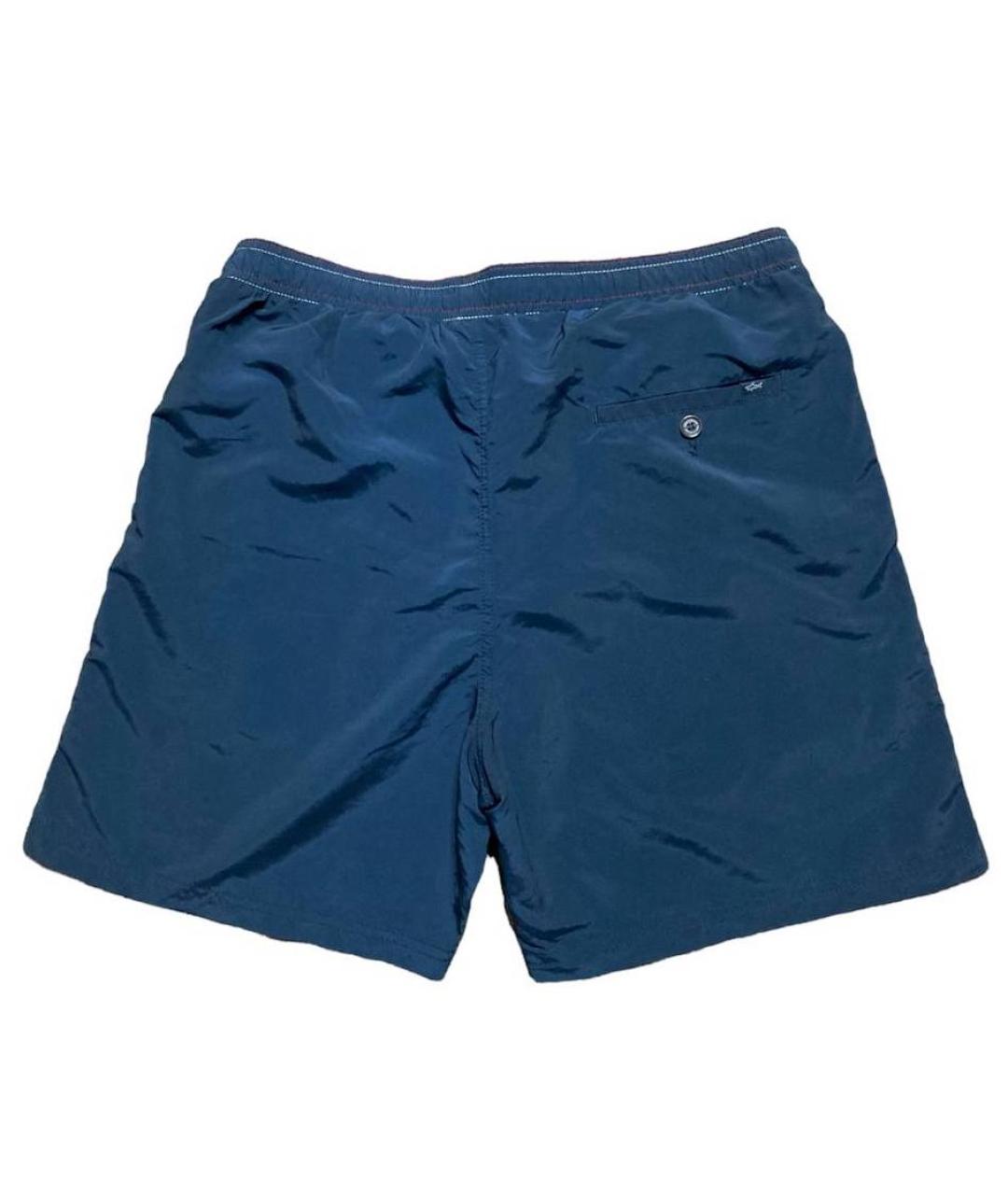 PAUL & SHARK Темно-синие полиэстеровые шорты, фото 2