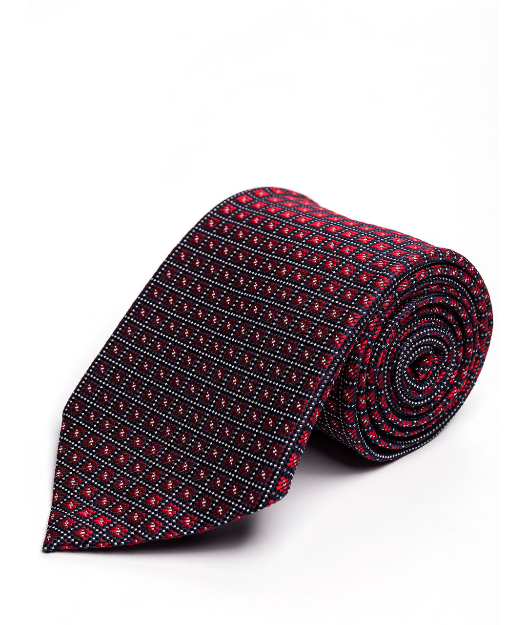 ERMENEGILDO ZEGNA Бордовый шелковый галстук, фото 1