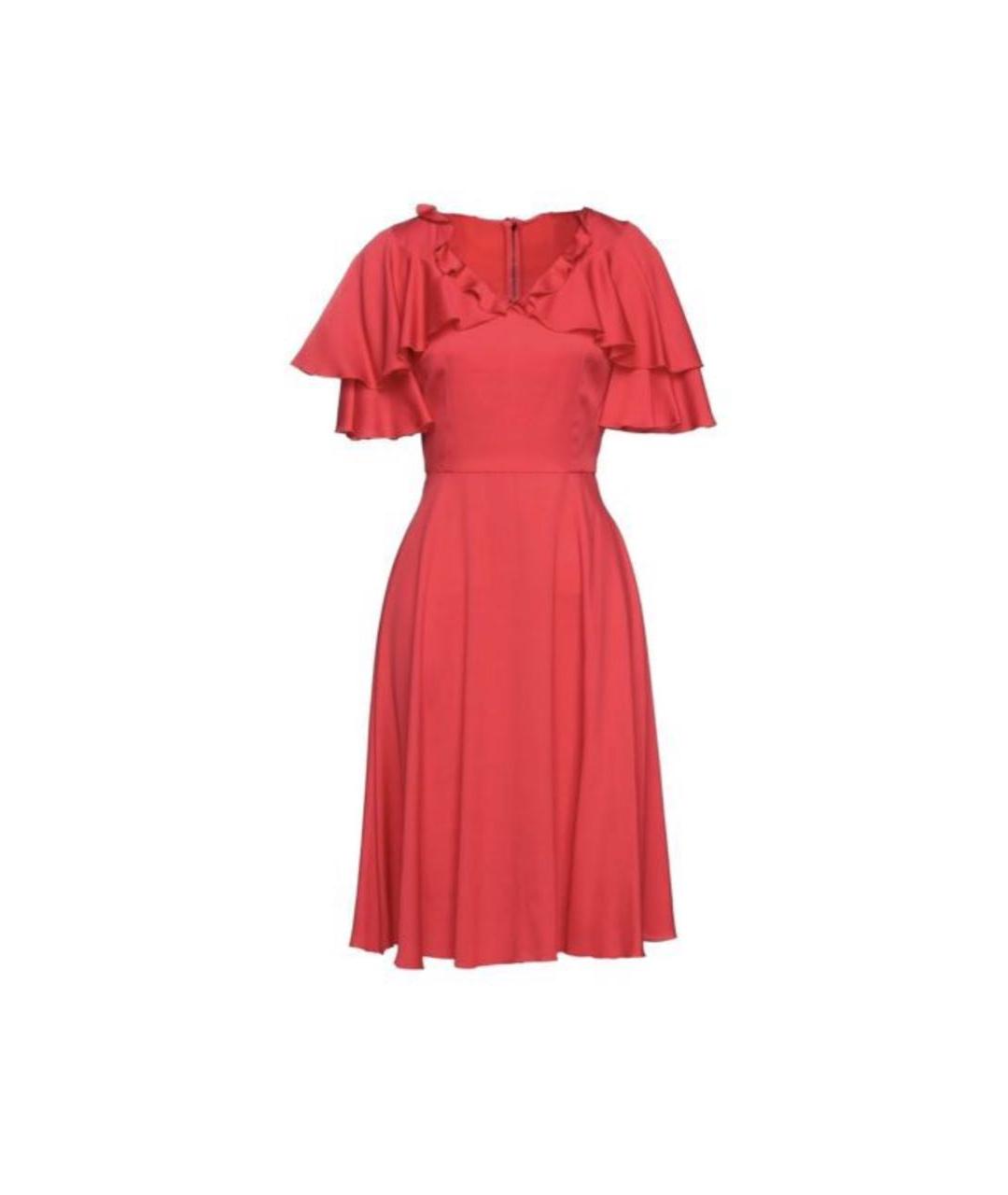 DOLCE&GABBANA Красное шелковое коктейльное платье, фото 1