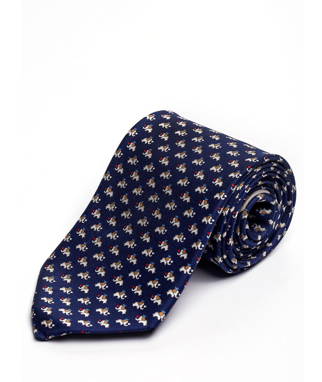 SALVATORE FERRAGAMO Синий шелковый галстук, фото 1