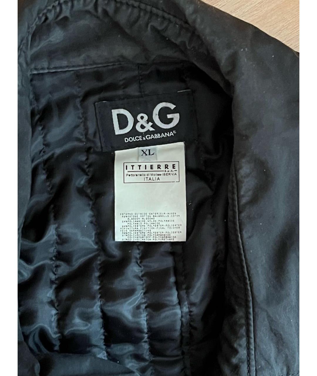 DOLCE&GABBANA Черная полиэстеровая куртка, фото 3