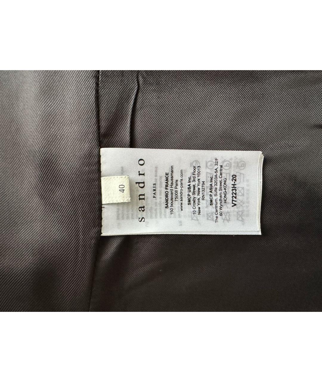 SANDRO Серый шерстяной жакет/пиджак, фото 4
