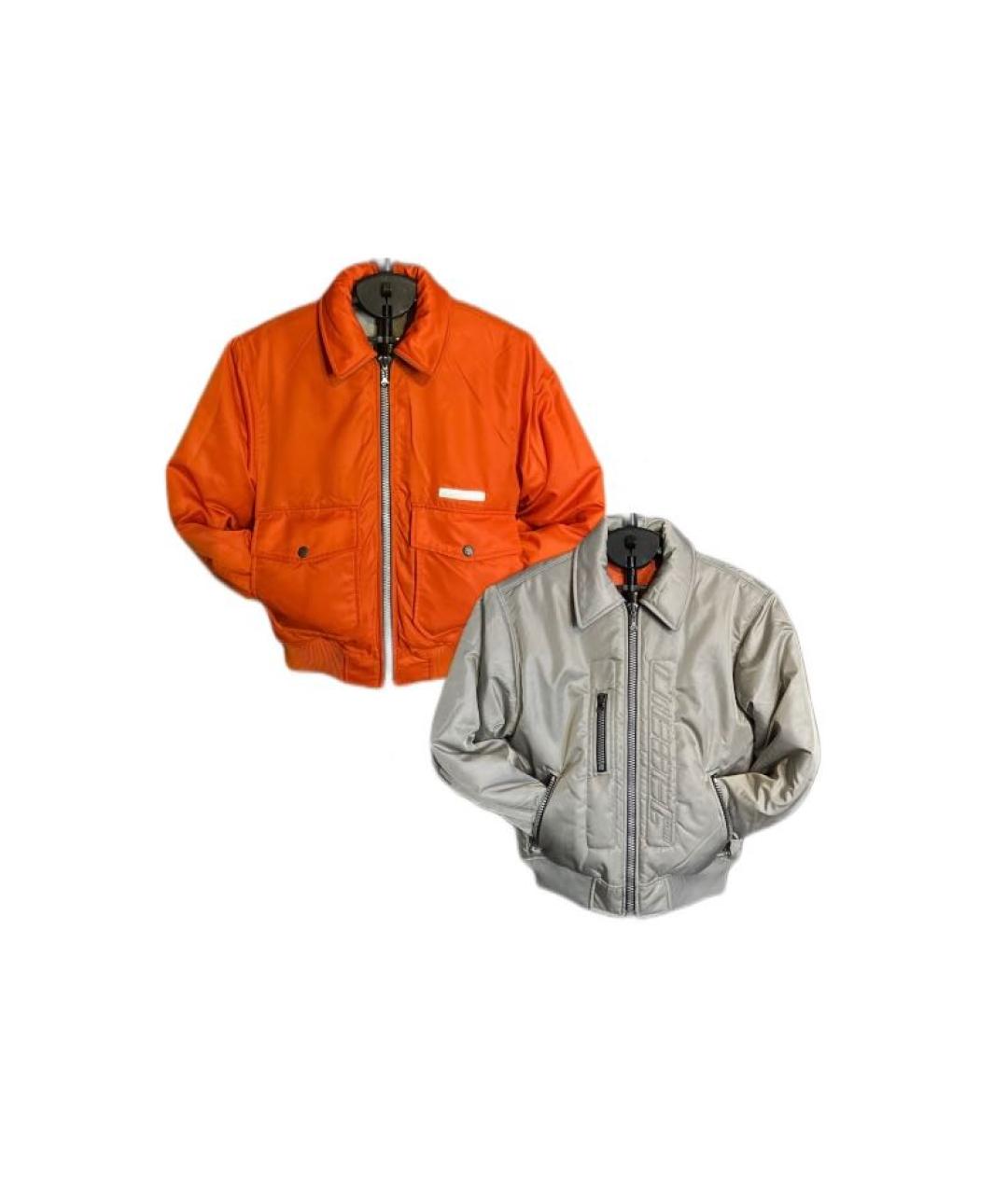 DIESEL Оранжевая полиэстеровая куртка, фото 4