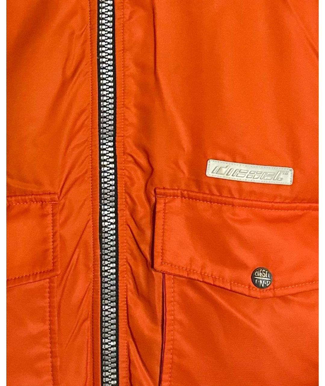 DIESEL Оранжевая полиэстеровая куртка, фото 5