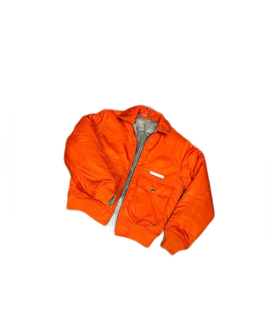 DIESEL Оранжевая полиэстеровая куртка, фото 2