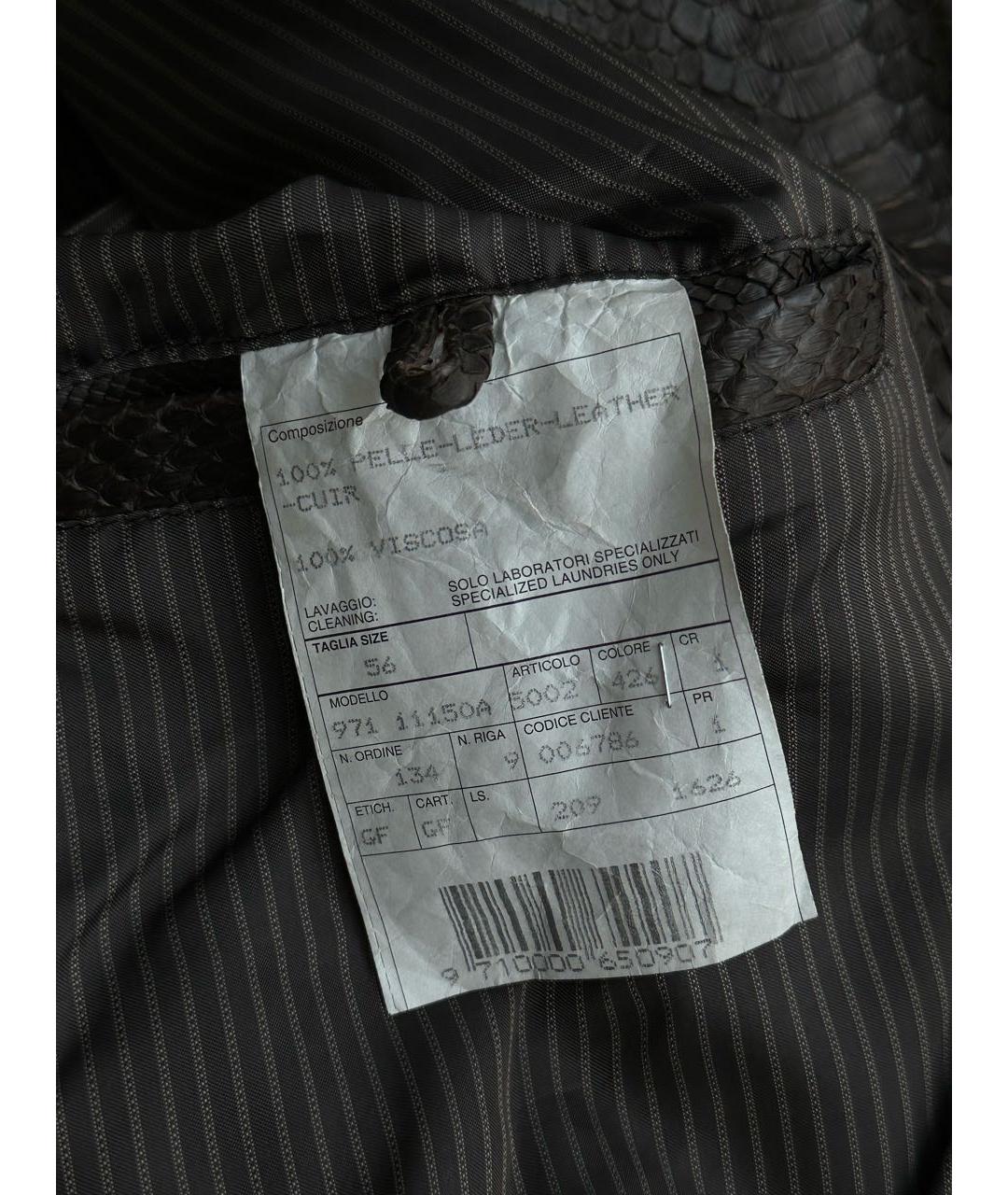 GIANFRANCO FERRE Коричневая куртка из экзотической кожи, фото 5