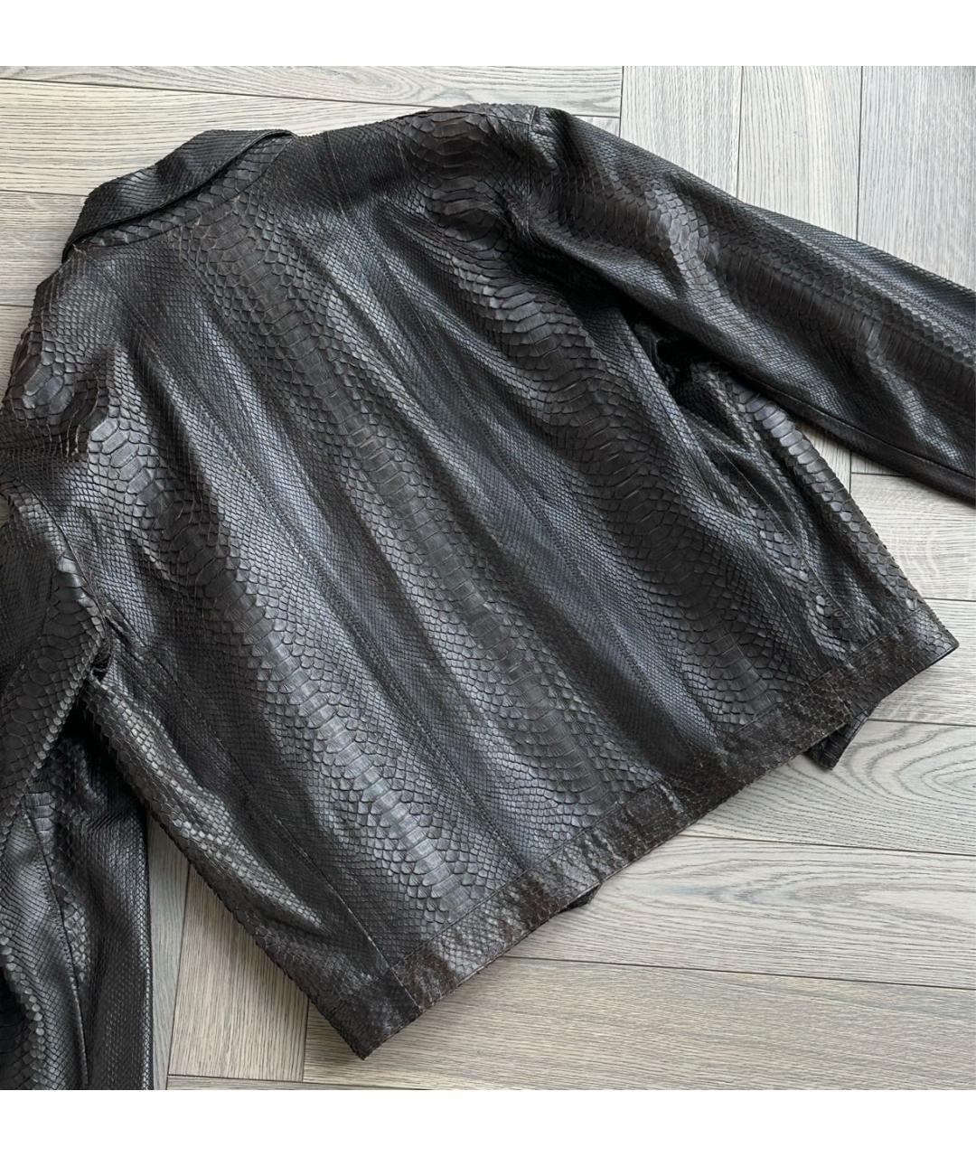 GIANFRANCO FERRE Коричневая куртка из экзотической кожи, фото 2