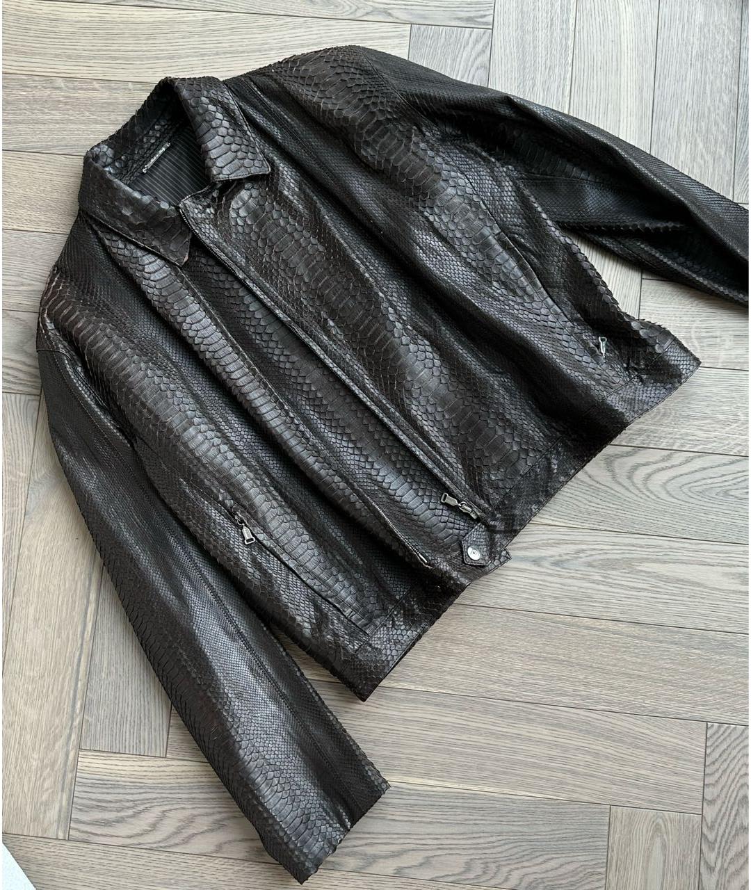 GIANFRANCO FERRE Коричневая куртка из экзотической кожи, фото 9