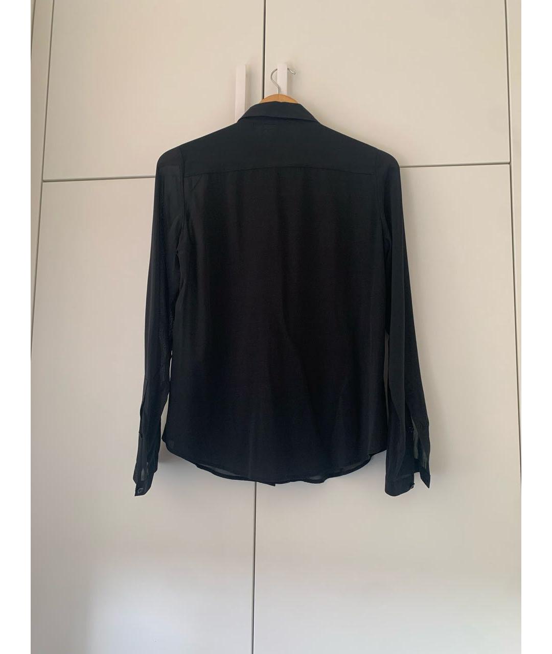 BURBERRY Черная шелковая блузы, фото 2