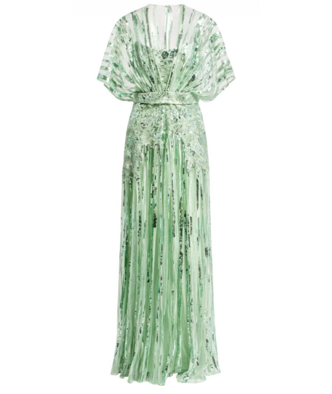 ELIE SAAB Зеленые кружевное вечернее платье, фото 1