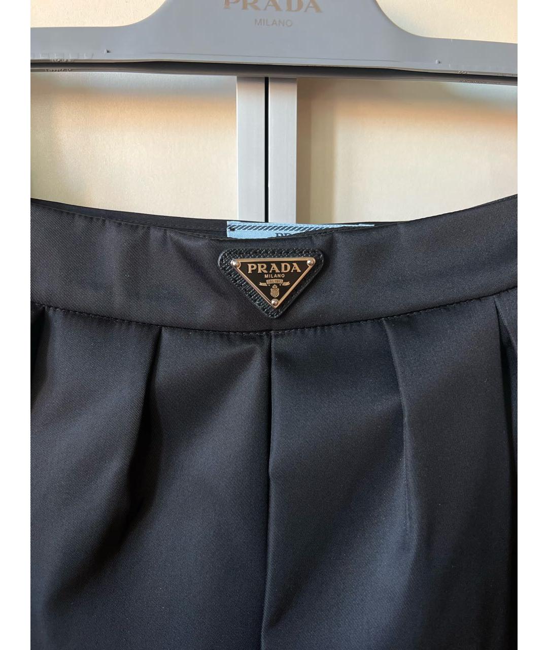 PRADA Черная полиамидовая юбка миди, фото 3