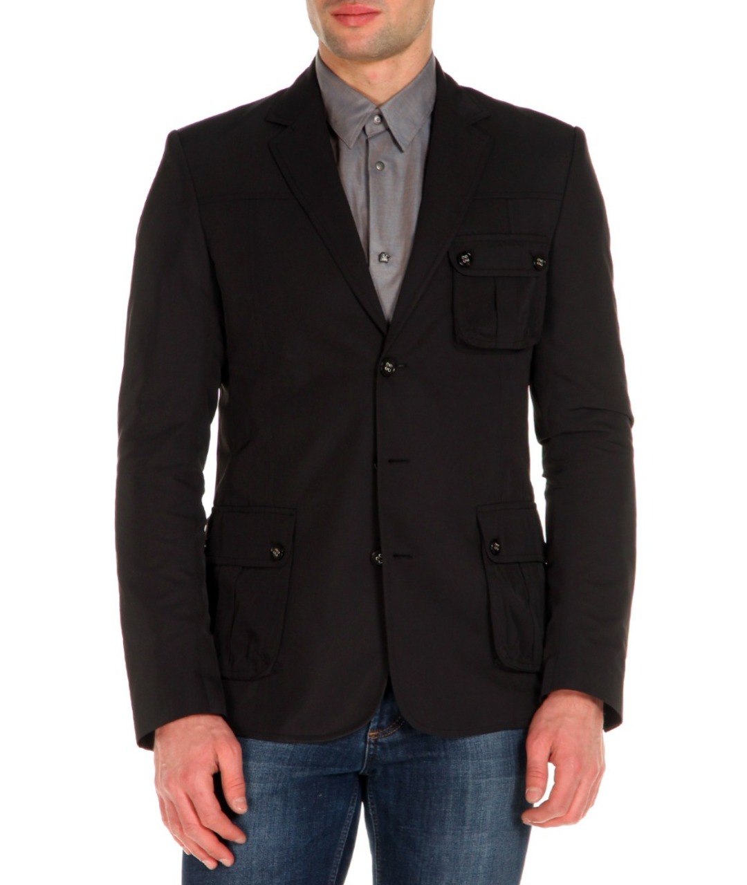 GIANFRANCO FERRE Черный полиэстеровый пиджак, фото 4