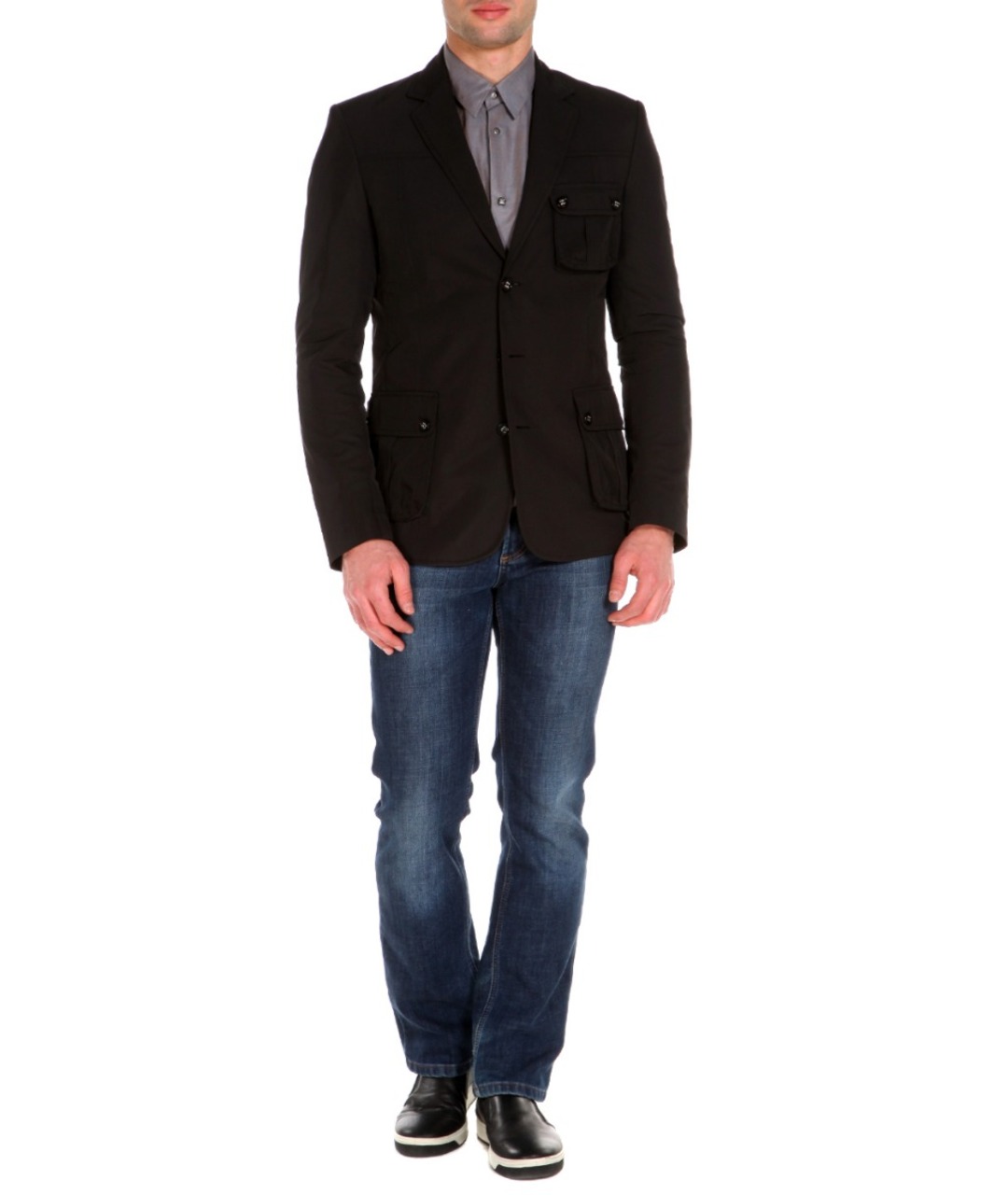 GIANFRANCO FERRE Черный полиэстеровый пиджак, фото 3