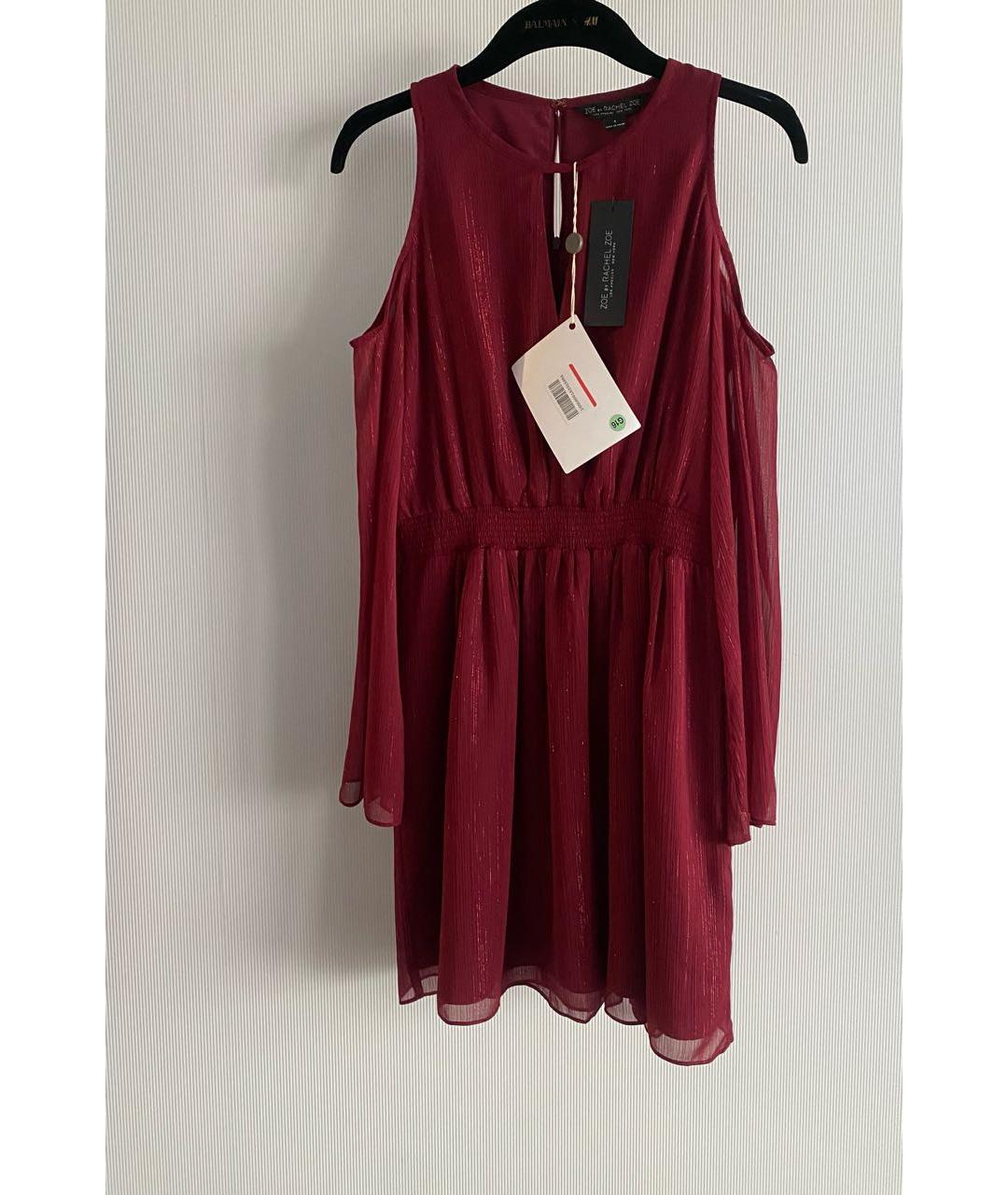 RACHEL ZOE Бордовое полиэстеровое коктейльное платье, фото 4