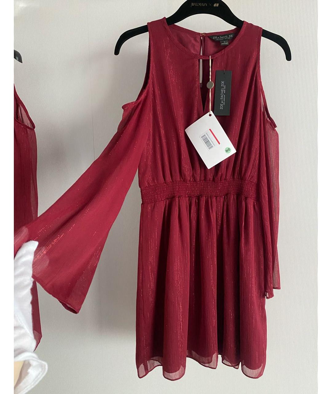 RACHEL ZOE Бордовое полиэстеровое коктейльное платье, фото 5