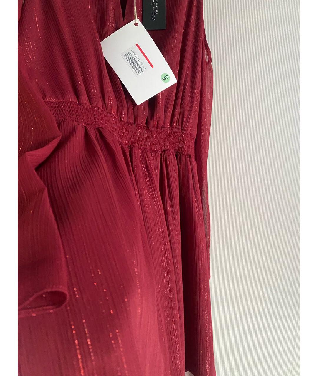 RACHEL ZOE Бордовое полиэстеровое коктейльное платье, фото 6