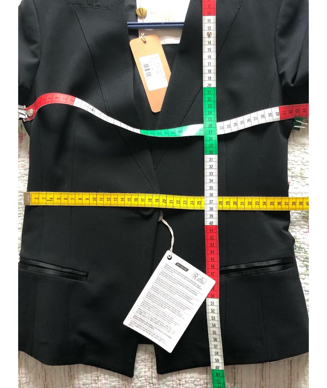 VDP Черный вискозный жакет/пиджак, фото 3
