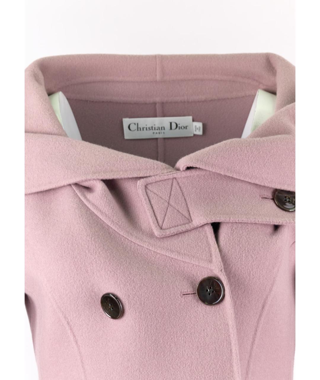 CHRISTIAN DIOR PRE-OWNED Розовое кашемировое пальто, фото 4