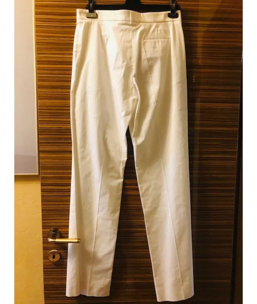 GIVENCHY Белые хлопко-эластановые прямые брюки, фото 2