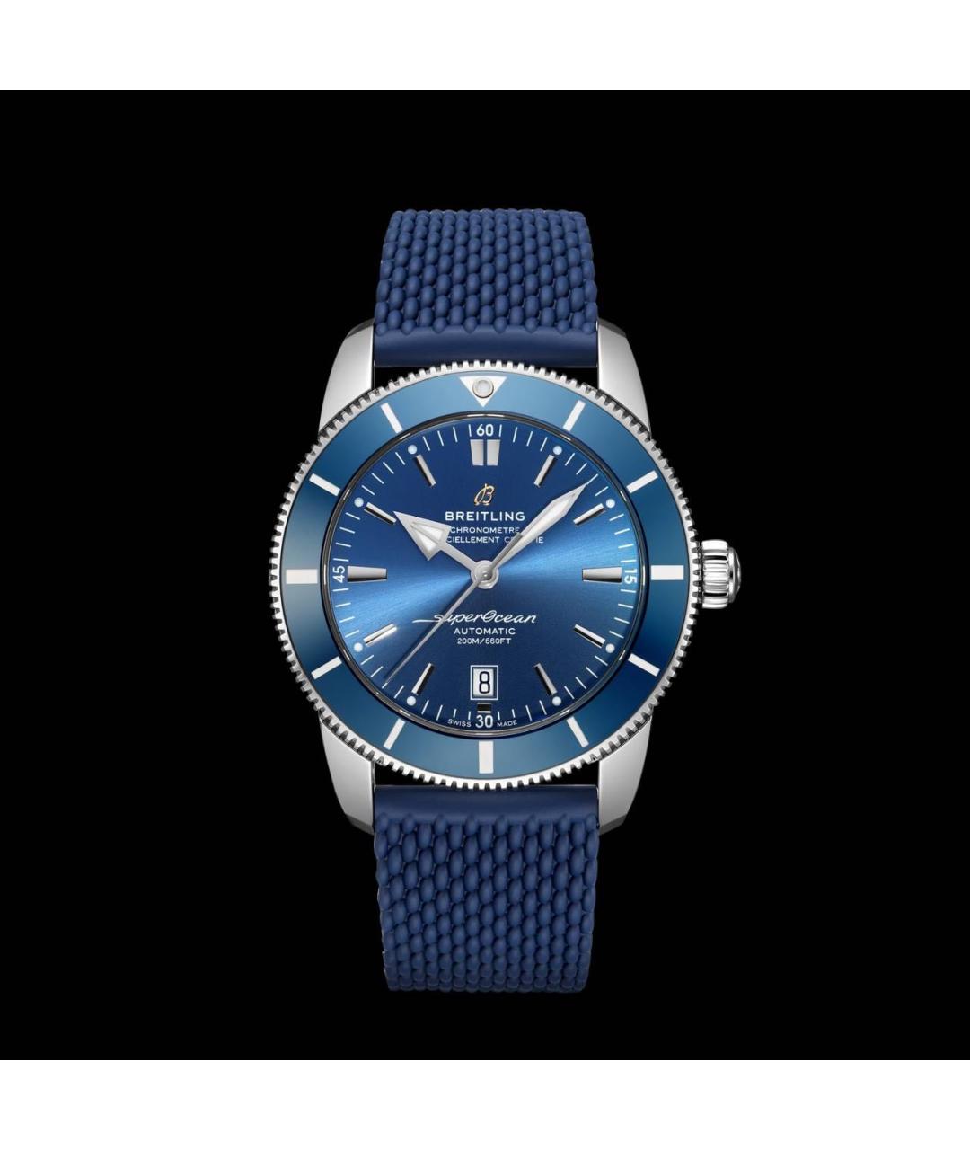 BREITLING SUPEROCEAN Темно-синие металлические часы, фото 9