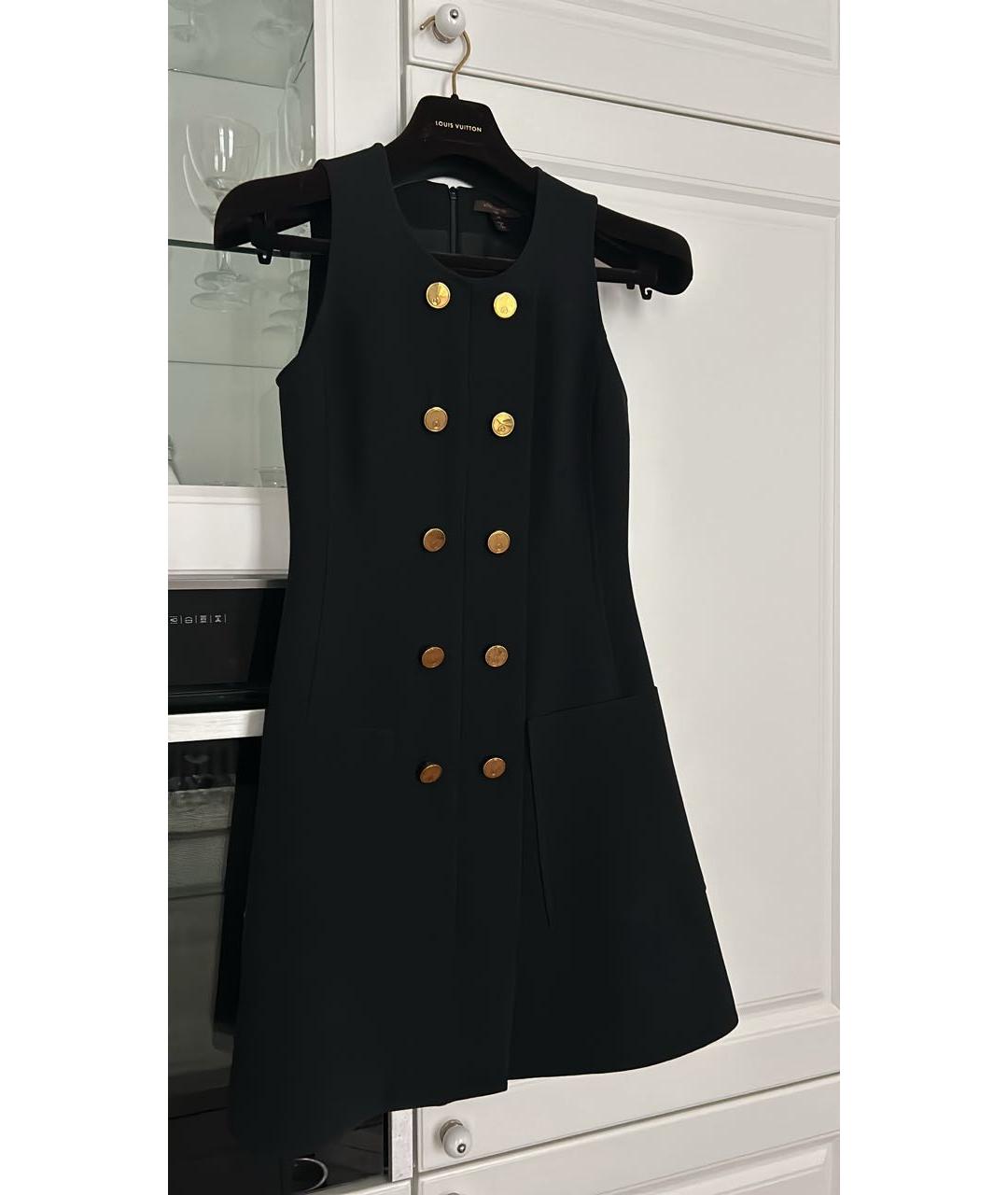 LOUIS VUITTON PRE-OWNED Черное шерстяное платье, фото 5