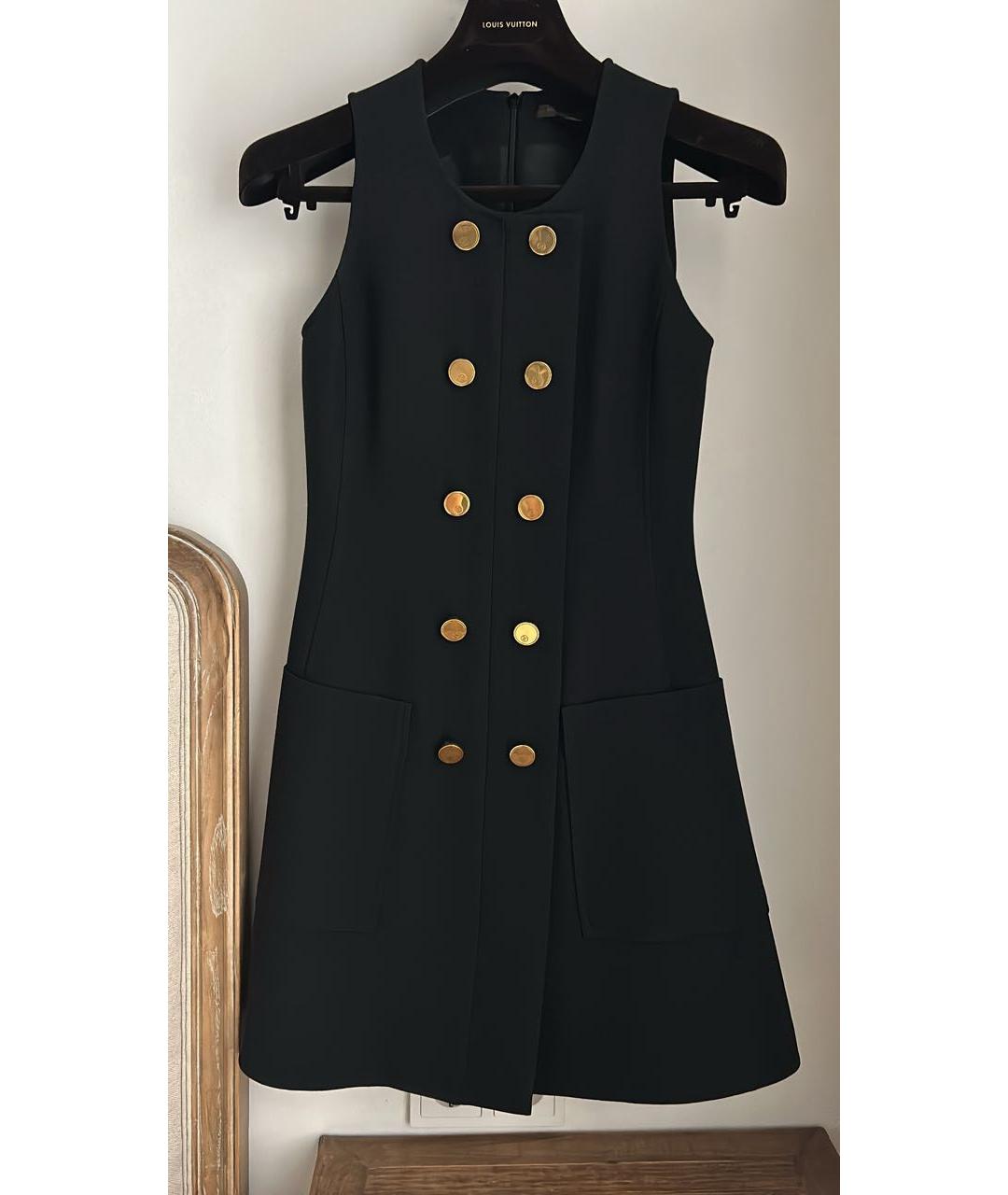 LOUIS VUITTON PRE-OWNED Черное шерстяное платье, фото 7