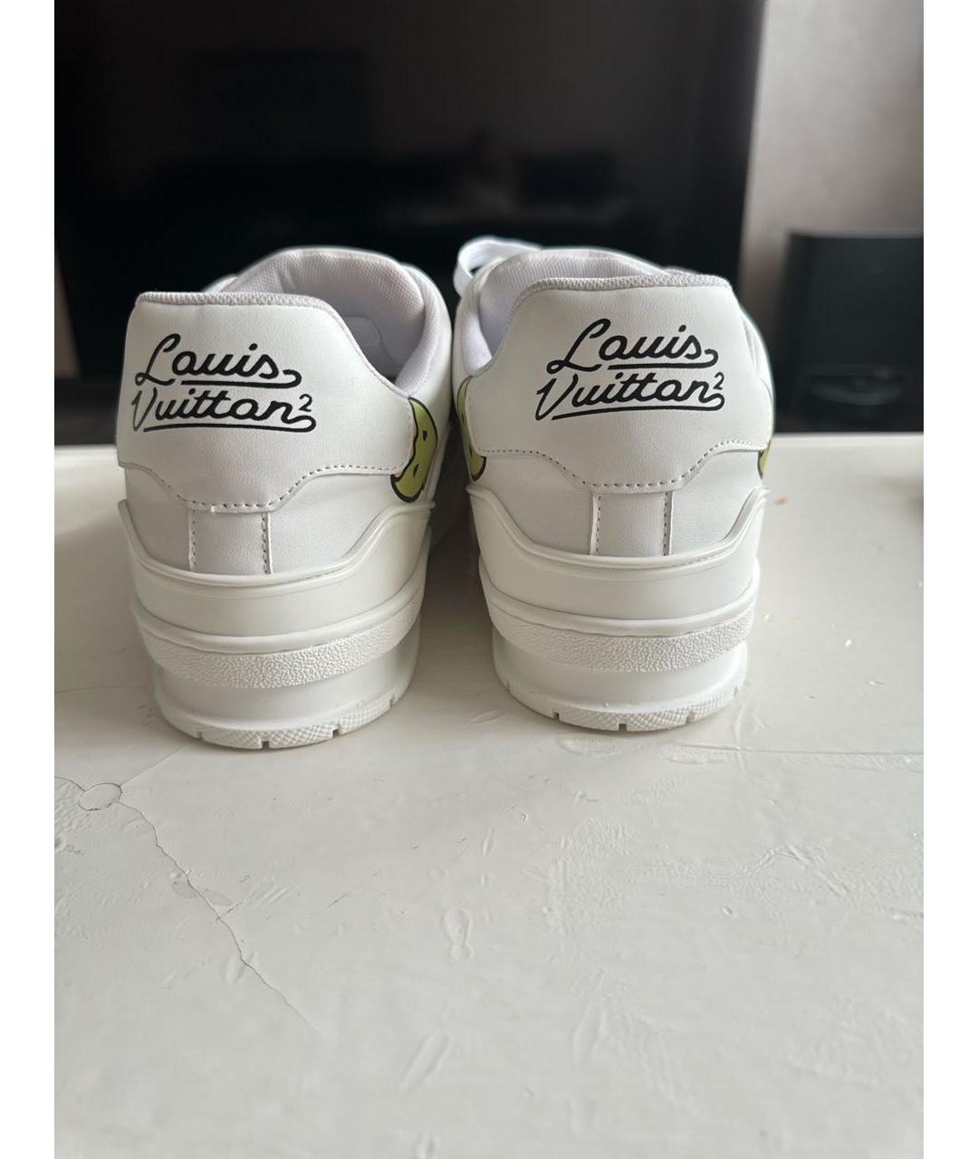 LOUIS VUITTON PRE-OWNED Белые кожаные высокие кроссовки / кеды, фото 4