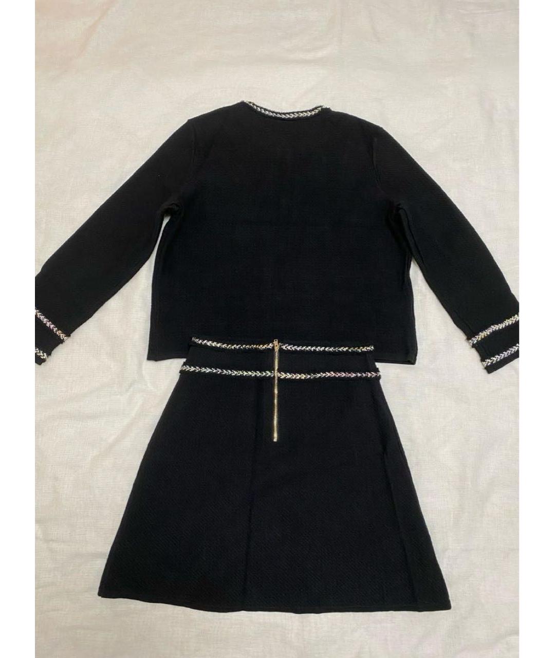 PINKO Черный твидовый костюм с юбками, фото 2