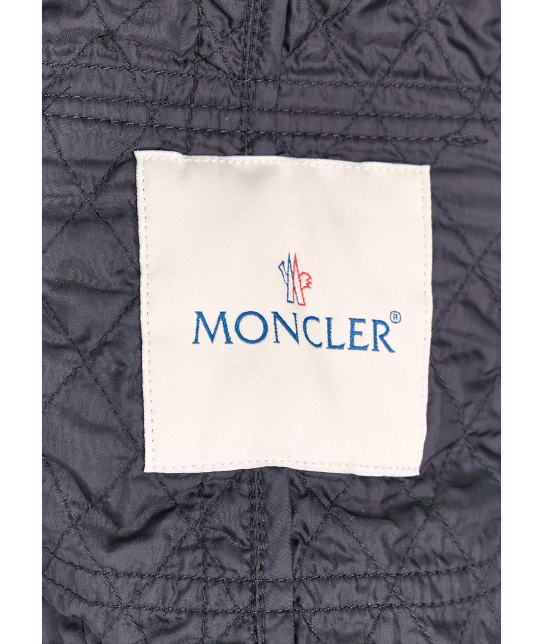 MONCLER Темно-синяя полиамидовая куртка, фото 3