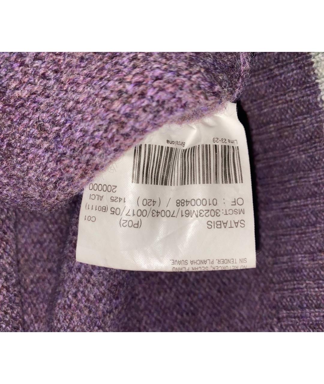 BURBERRY Фиолетовая шерстяная жилетка, фото 8