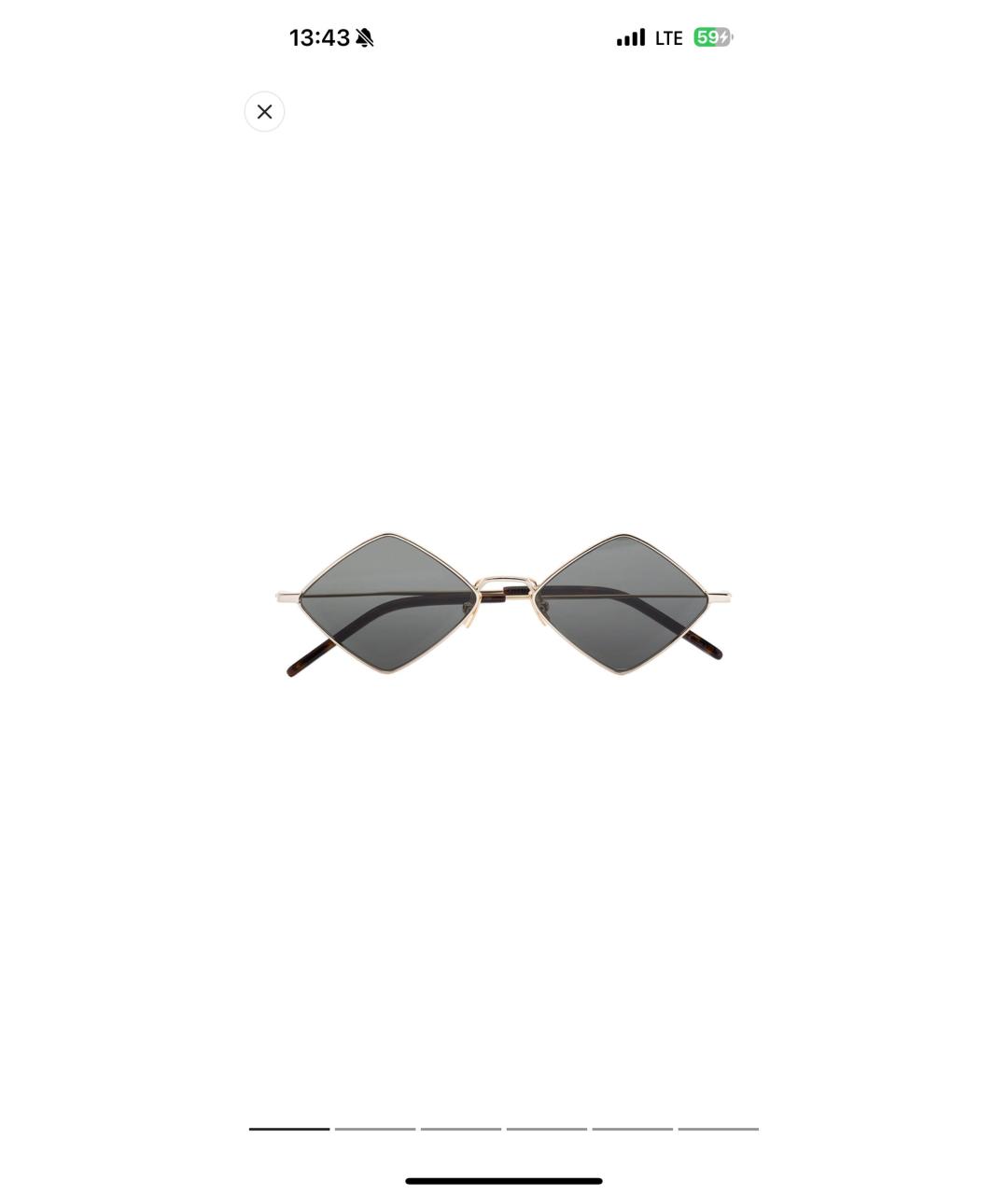 SAINT LAURENT Металлические солнцезащитные очки, фото 4