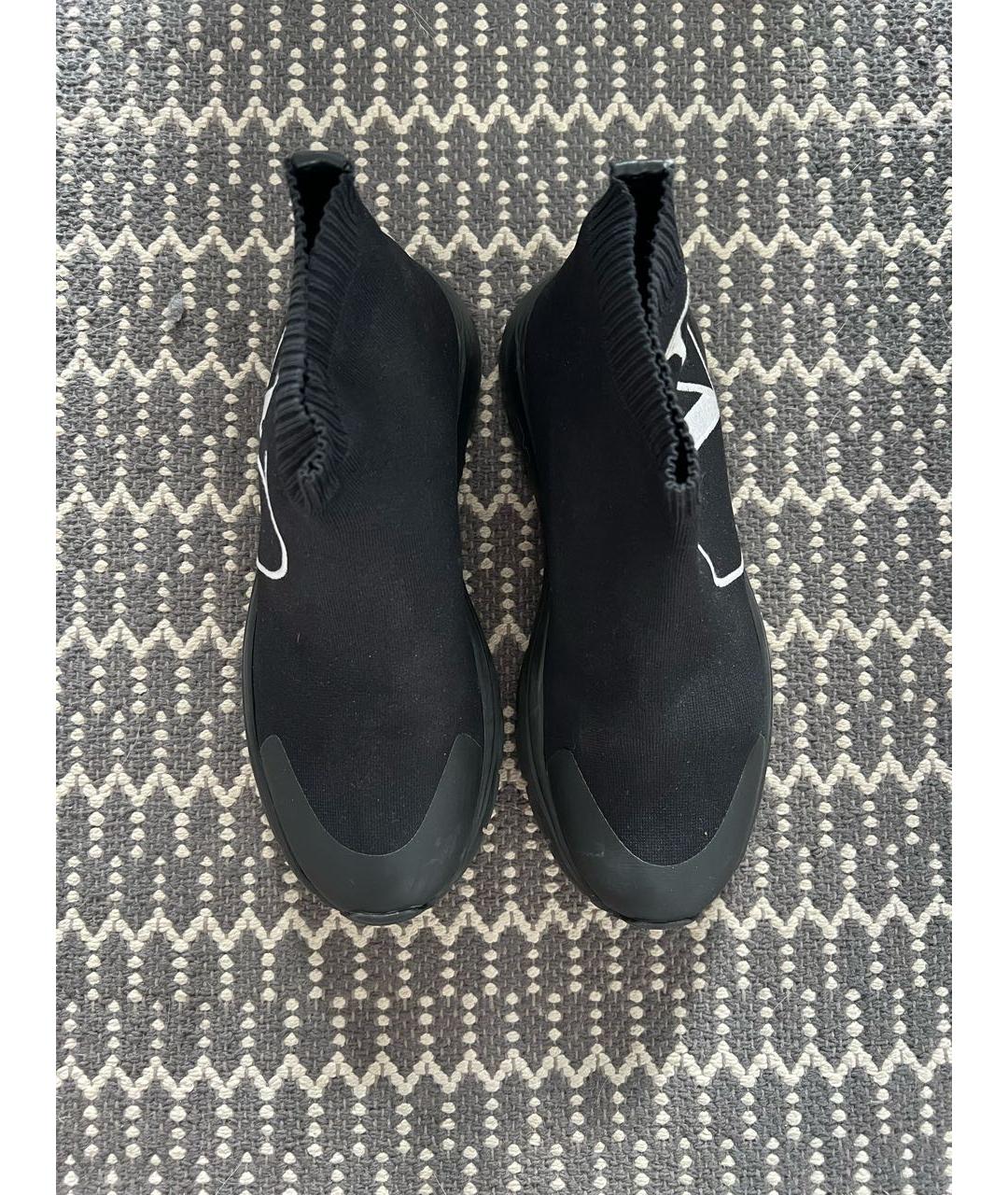 VALENTINO Черные текстильные кроссовки, фото 2