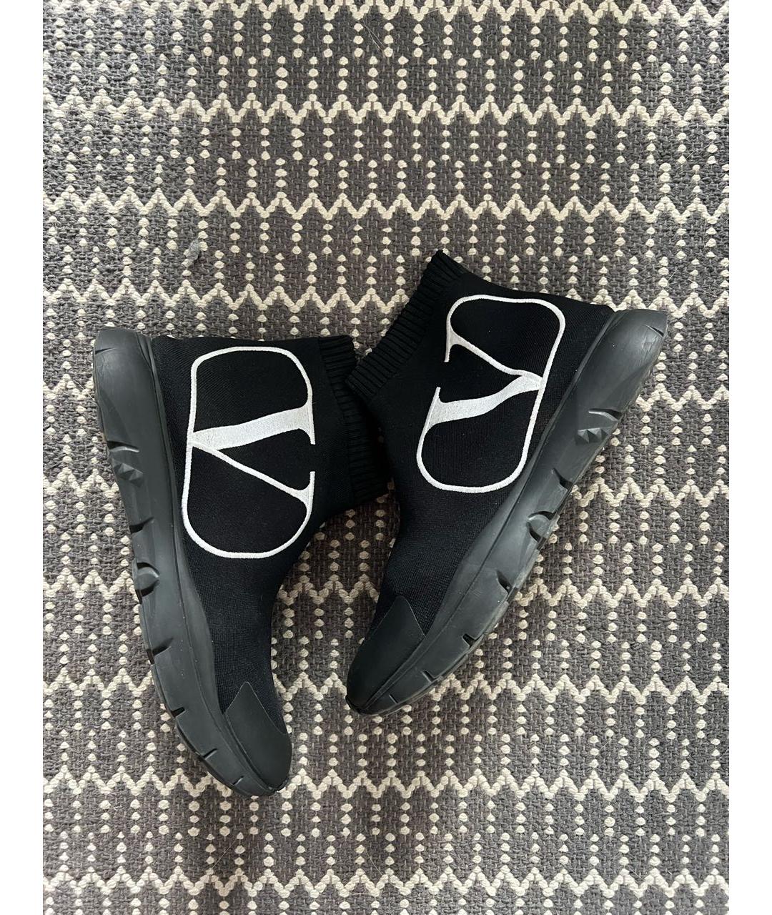 VALENTINO Черные текстильные кроссовки, фото 9