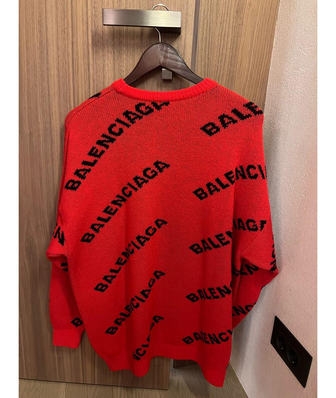 BALENCIAGA Красный шерстяной джемпер / свитер, фото 2