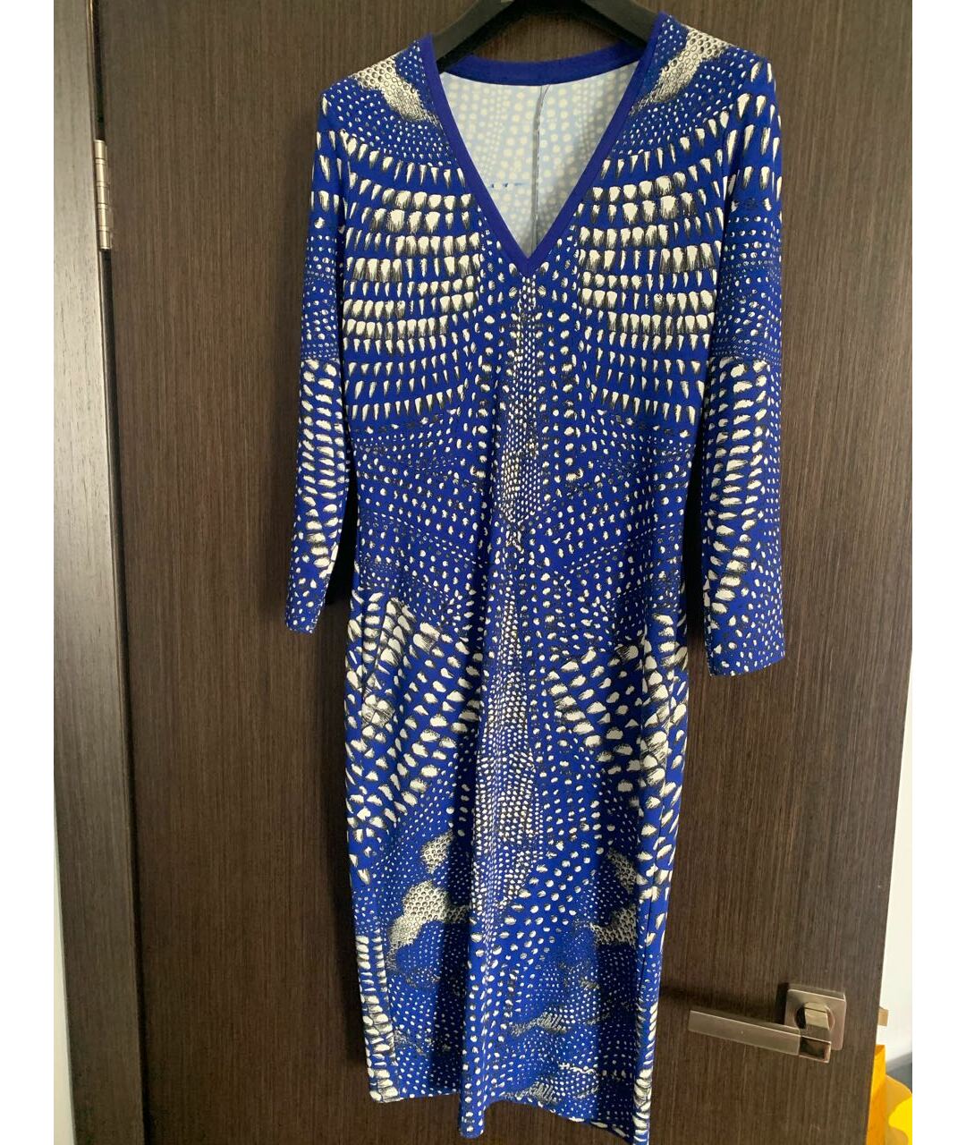 JUST CAVALLI Синее полиамидовое повседневное платье, фото 4