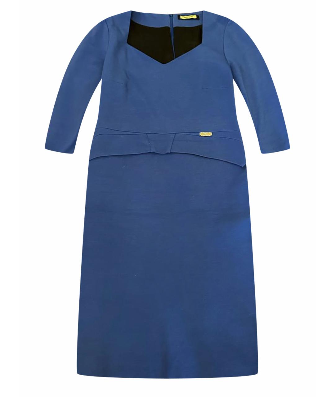 ANGELO MARANI Синее вискозное повседневное платье, фото 1