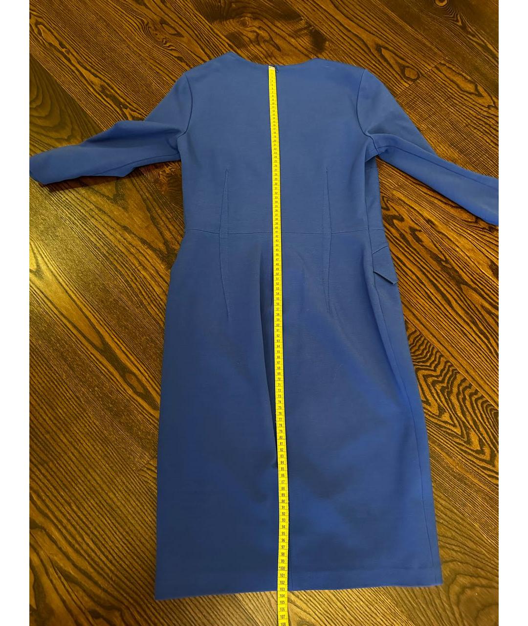 ANGELO MARANI Синее вискозное повседневное платье, фото 5