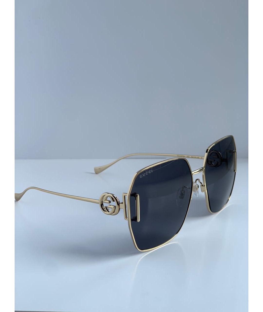 GUCCI Золотые солнцезащитные очки, фото 5