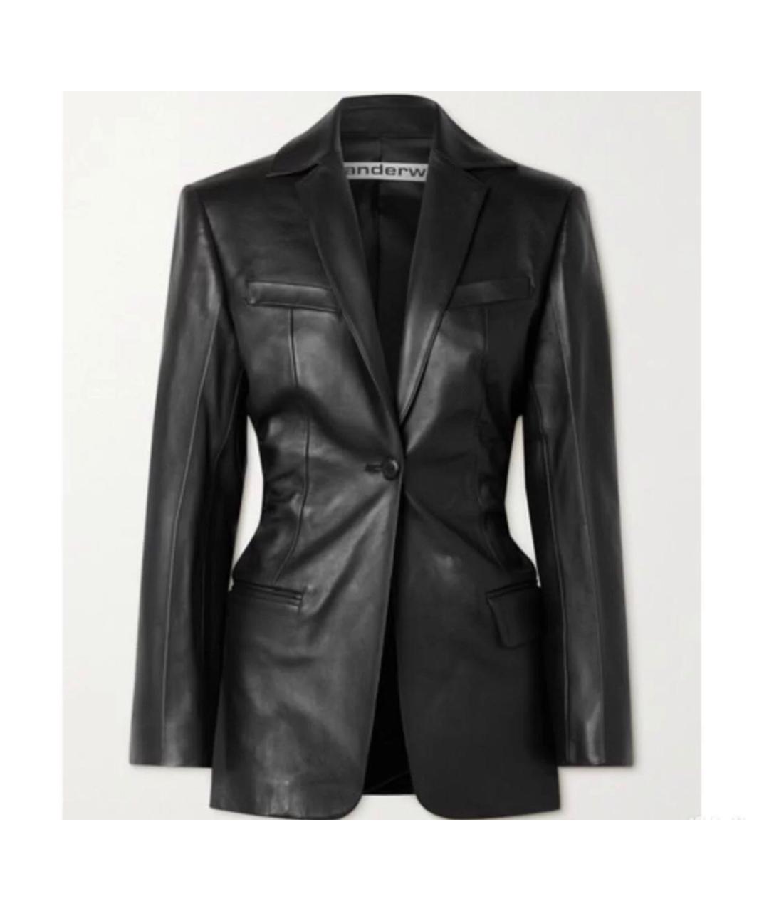 ALEXANDER WANG Черный кожаный жакет/пиджак, фото 8