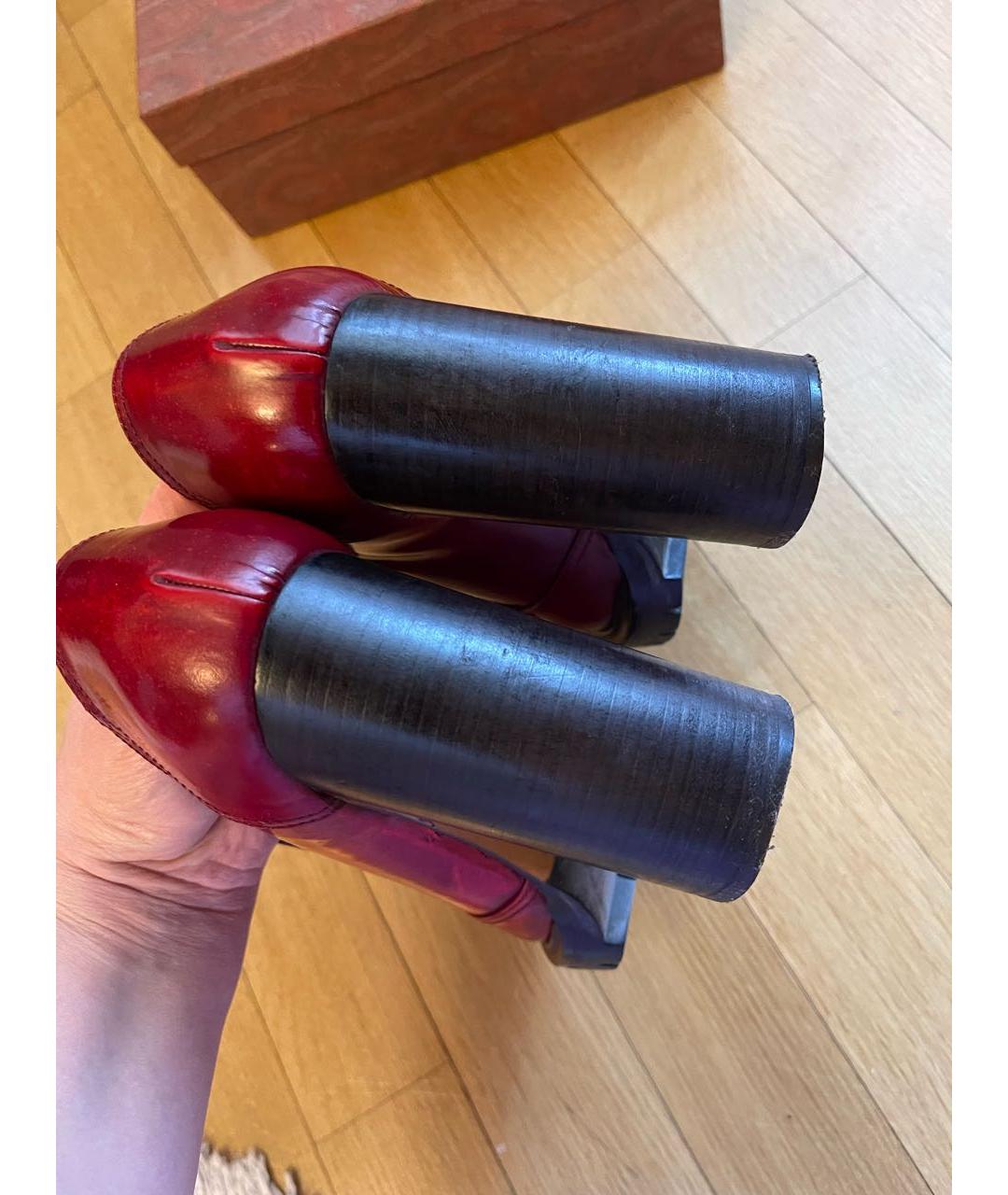 ETRO Бордовые кожаные туфли, фото 4