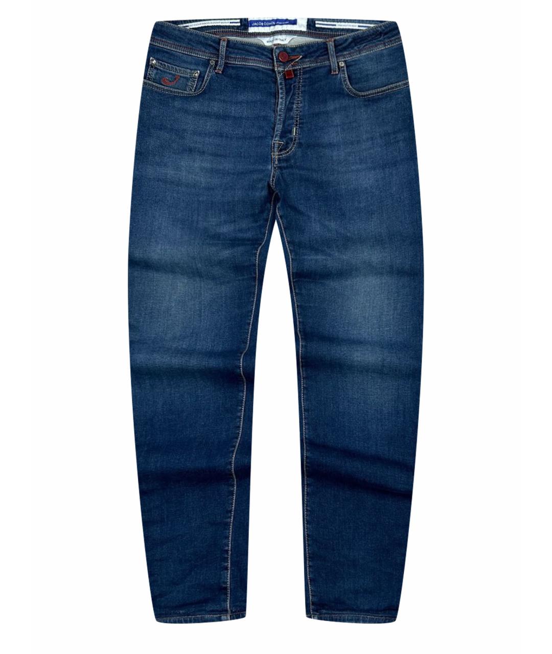JACOB COHEN Темно-синие хлопковые джинсы скинни, фото 1